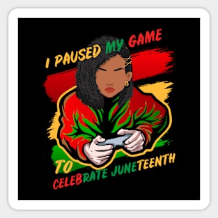 Juneteenth 19th Black African American Proud 1865 Freedom For Gamer And Playing Video Games For Boys And Girls Sticker